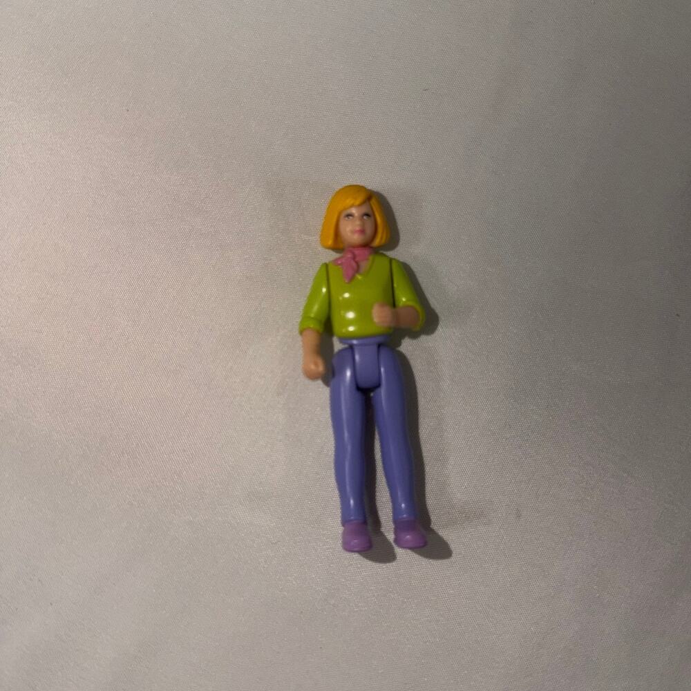 Little People Style Doll Figure Green Shirt Purple Pants